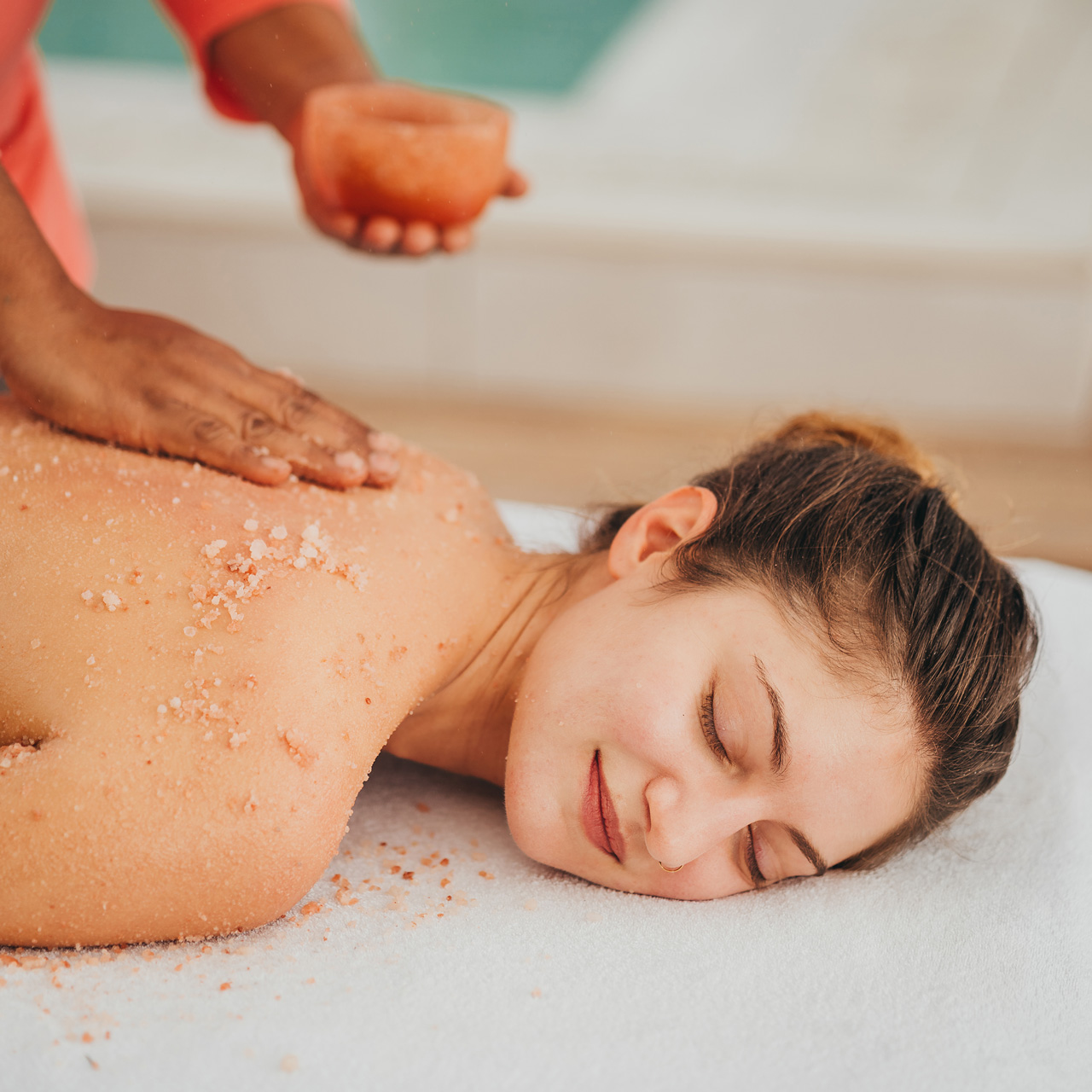 Salt scrub treatment at SALT Equilibrium.