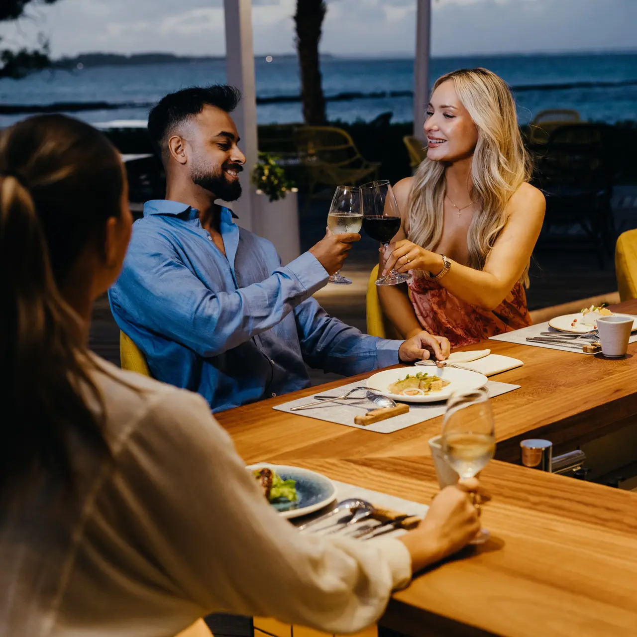 Dining with wine at Tek Tek restaurant at SALT of Palmar.
