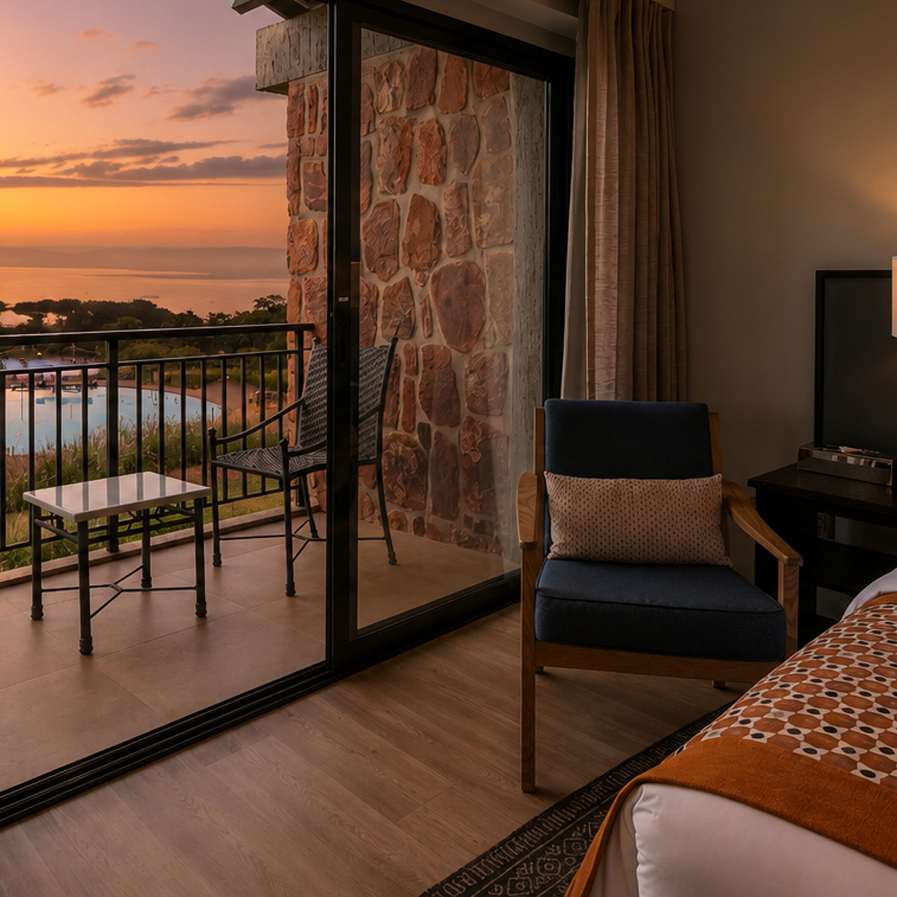 Views across Lake Ihema and Akagera National Park