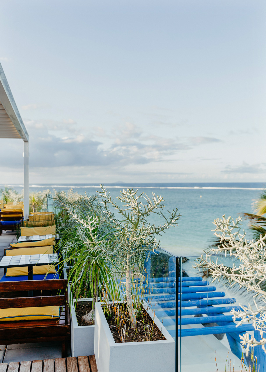 Ocean view from the rooftop bar terrace.
