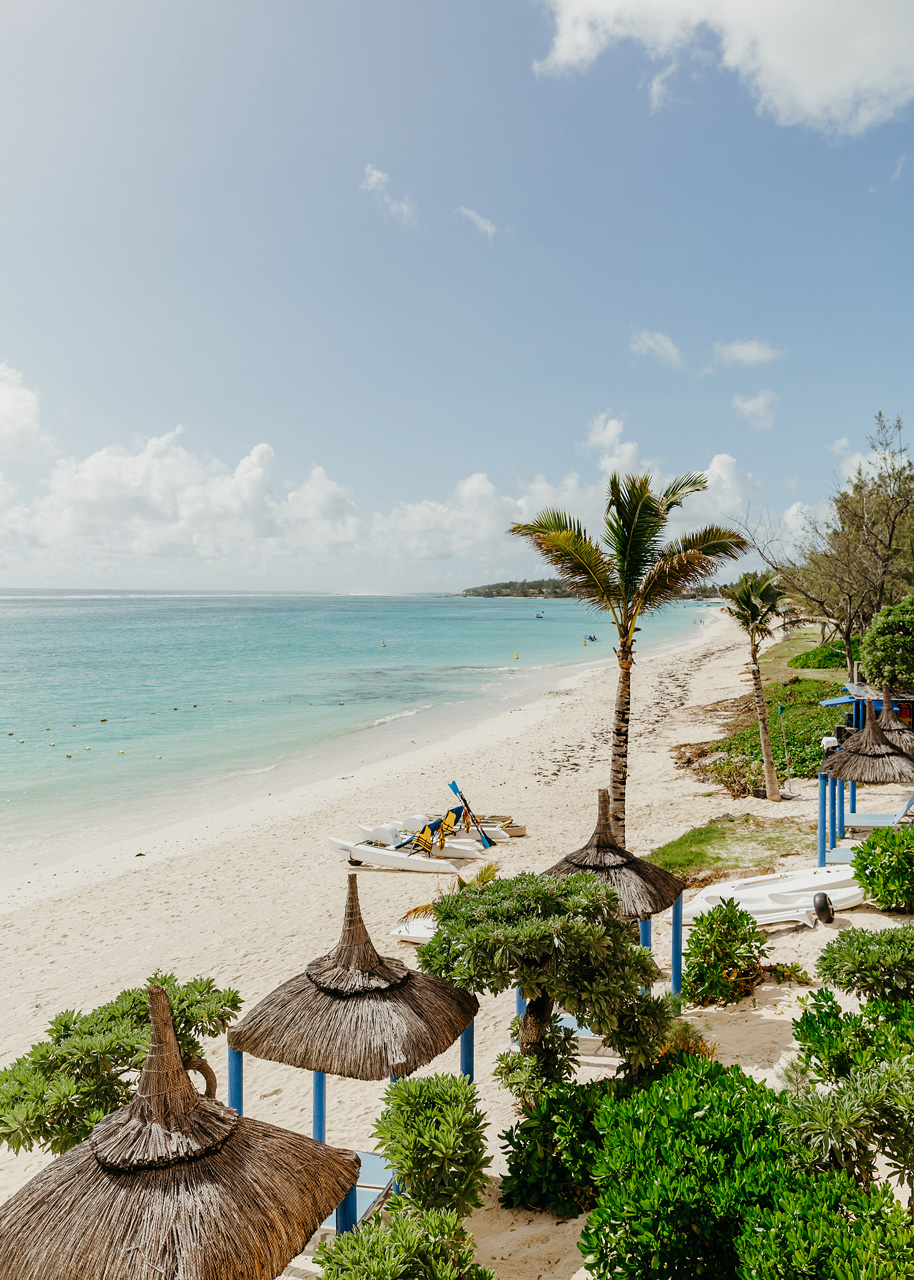 White sandy beach and turquoise lagoon at SALT of Palmar.