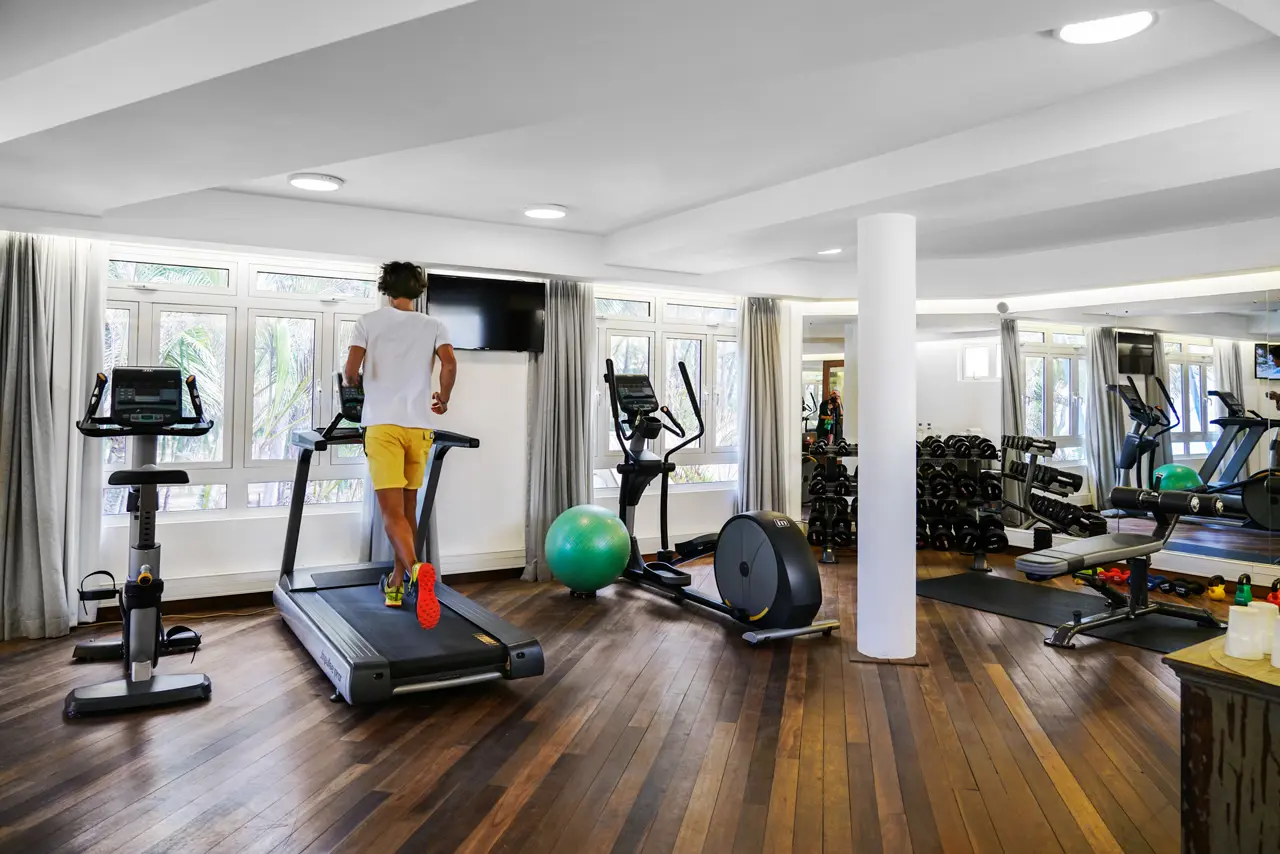 Fitness centre with cardio and strength equipment at SALT of Palmar.