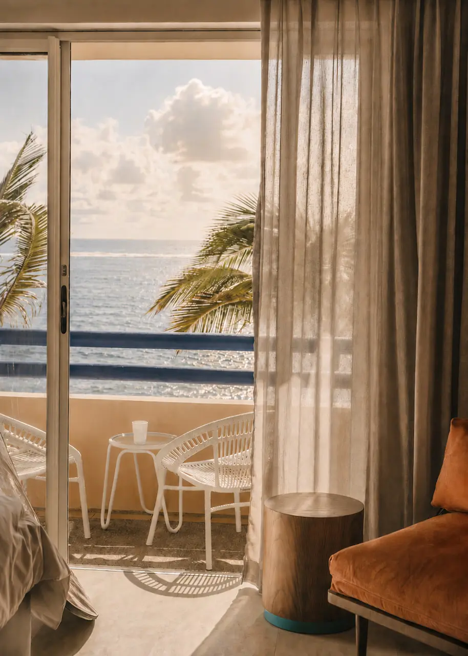 Ocean view balcony from a Bang on Beach room.